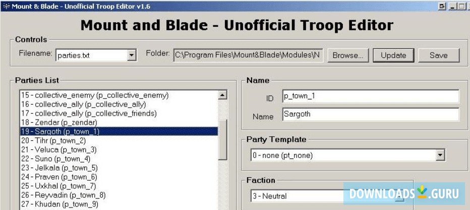 Mount & Blade - Unoffical Troop Editor