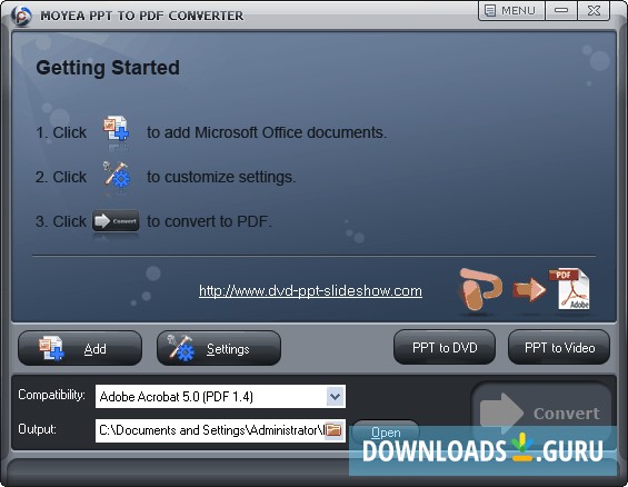 Moyea PPT to PDF Converter