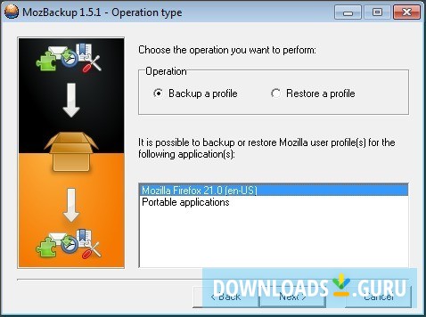 Operation Type Selection