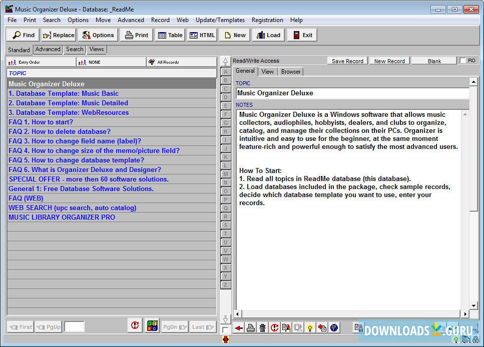 Music Organizer Deluxe