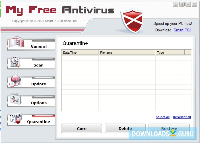 Quarantine option.