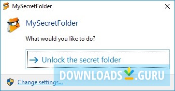 Unlock the secret folder
