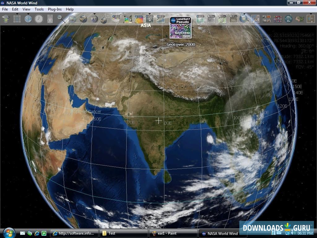 nasa world wind virtual earth plugin