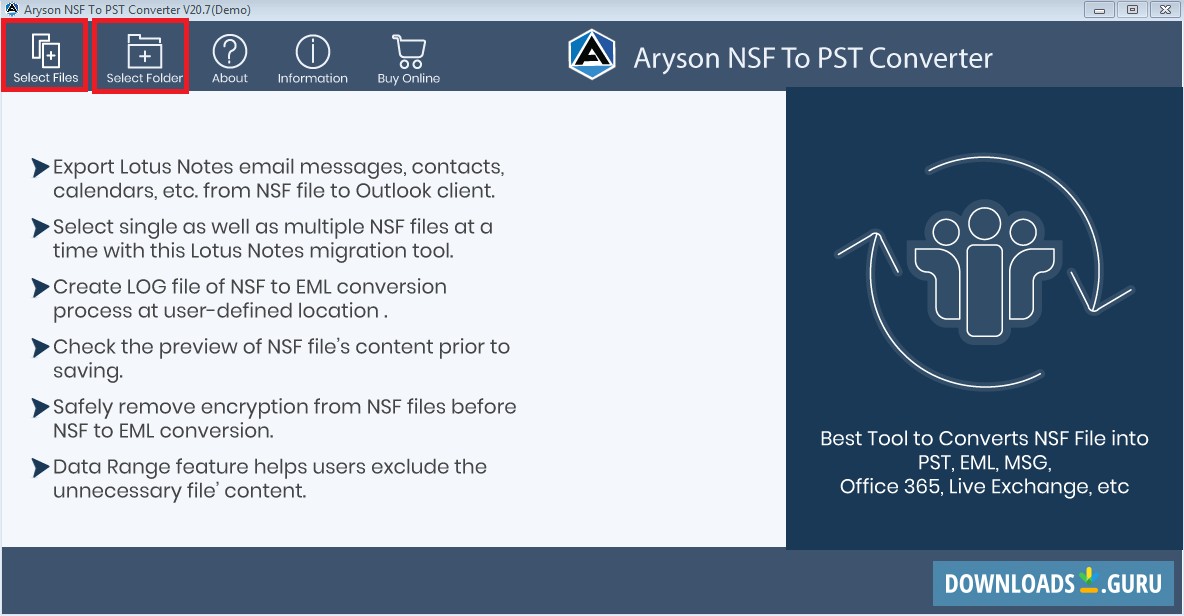 NSF to PST Converter