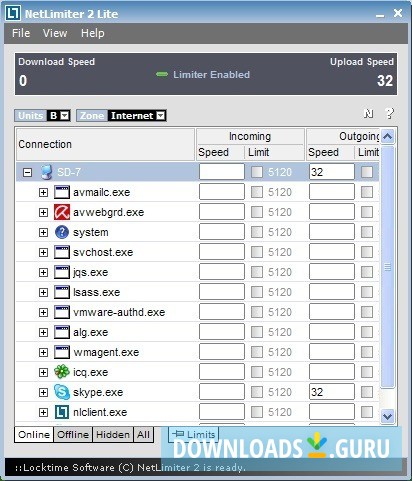 download the new version for windows NetLimiter Pro 5.3.5