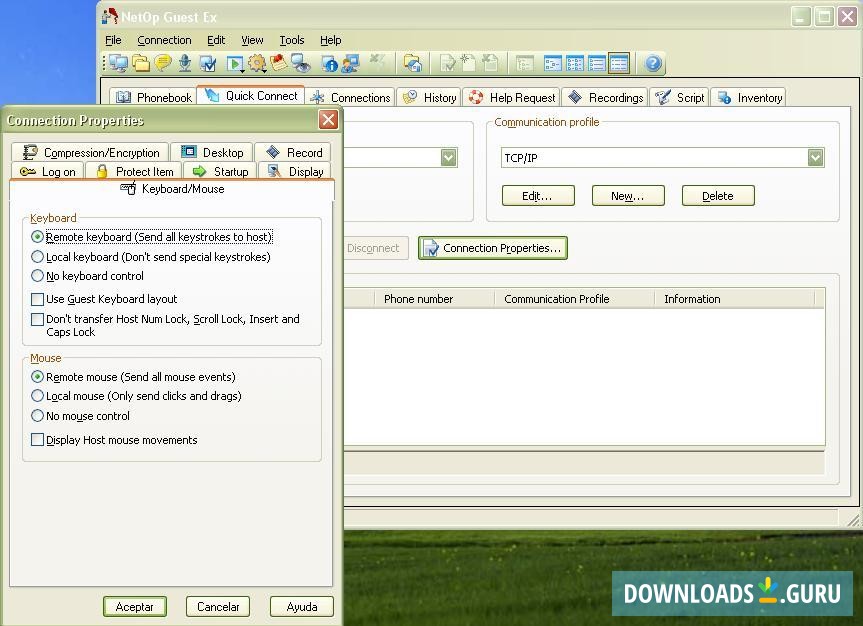 Connection properties