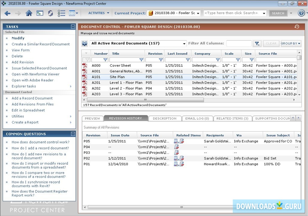 Newforma Project Center