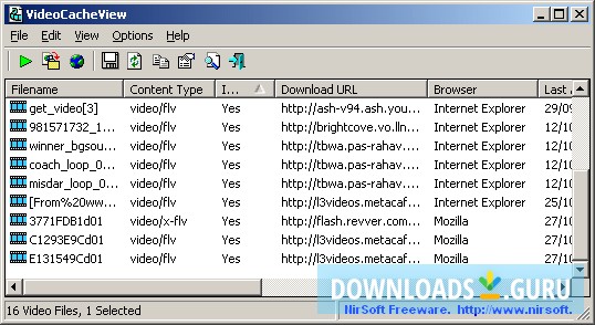 NirSoft VideoCacheView