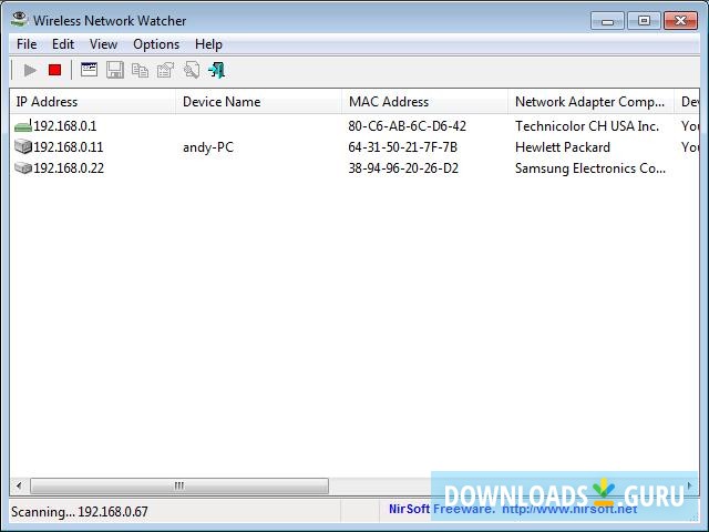 NirSoft Wireless Network Watcher