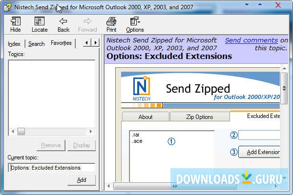 Nistech Send Zipped for Outlook 2000/XP/2003