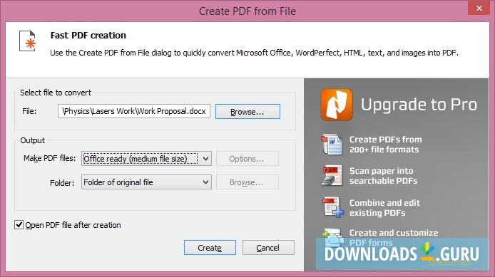 Create PDF from File