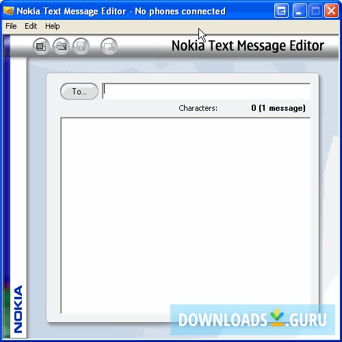 Text Message Editor window
