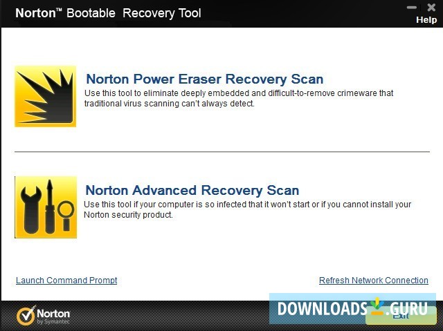 Norton Bootable Recovery Tool Wizard