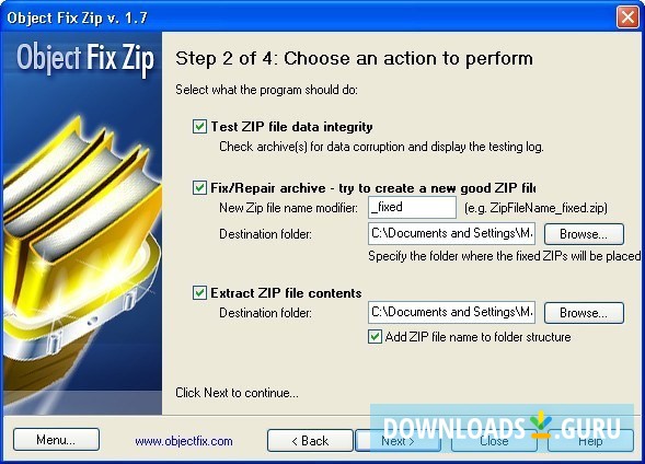 Object Fix Zip