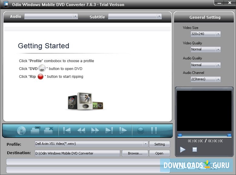 Odin Windows Mobile DVD Converter