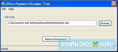 Main Window Before the Process