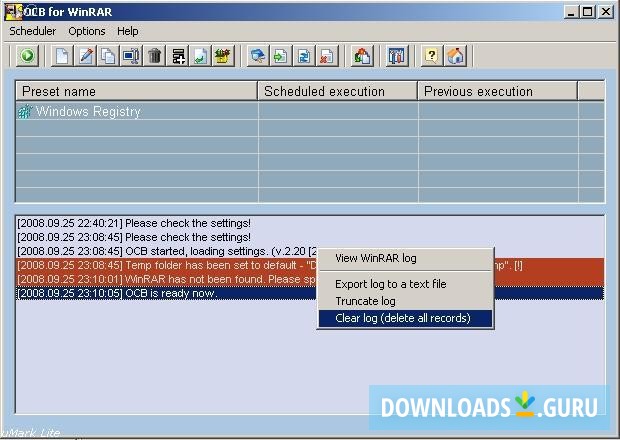 One-click BackUp for WinRAR