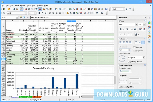 open office calc download for windows 10