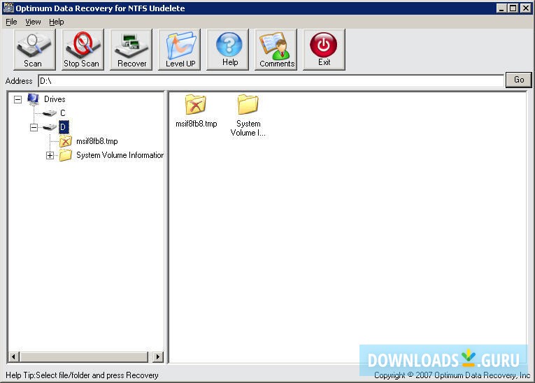 Optimum Data Recovery for NTFS Undelete