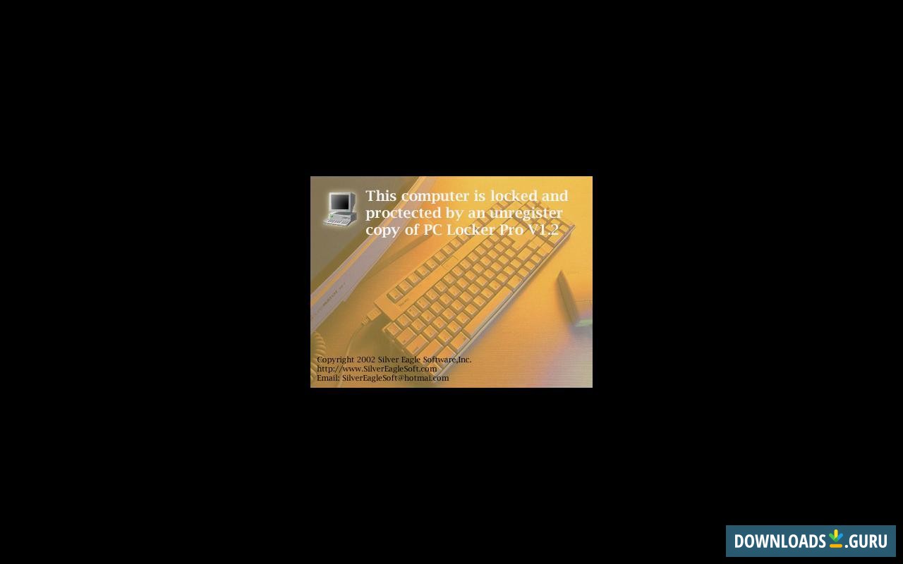 View of a locked PC with PC locker Pro