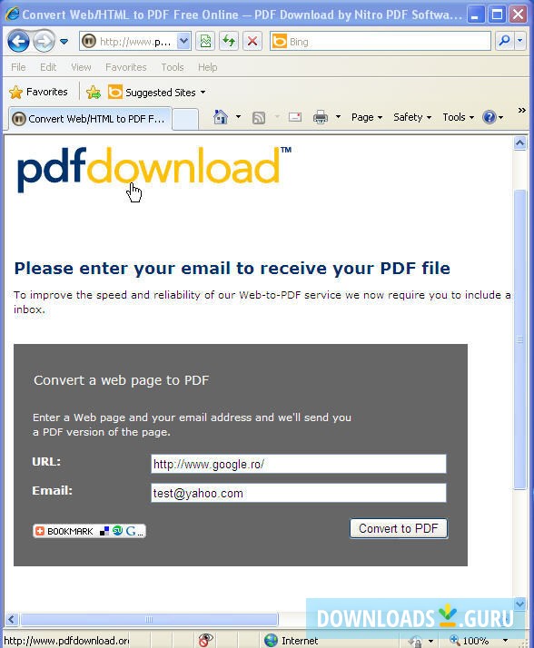 PDF Download for Internet Explorer