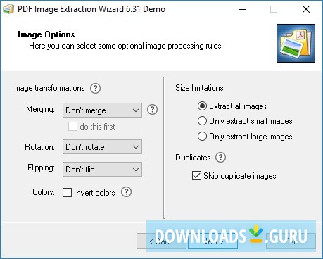 pdf image extraction wizard