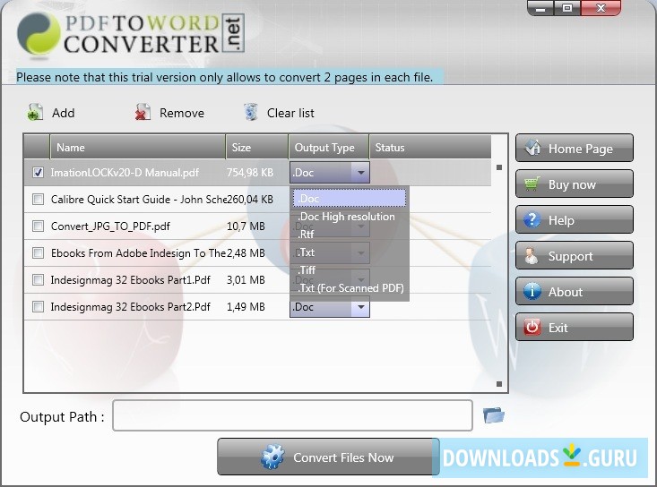 Output Format Selection