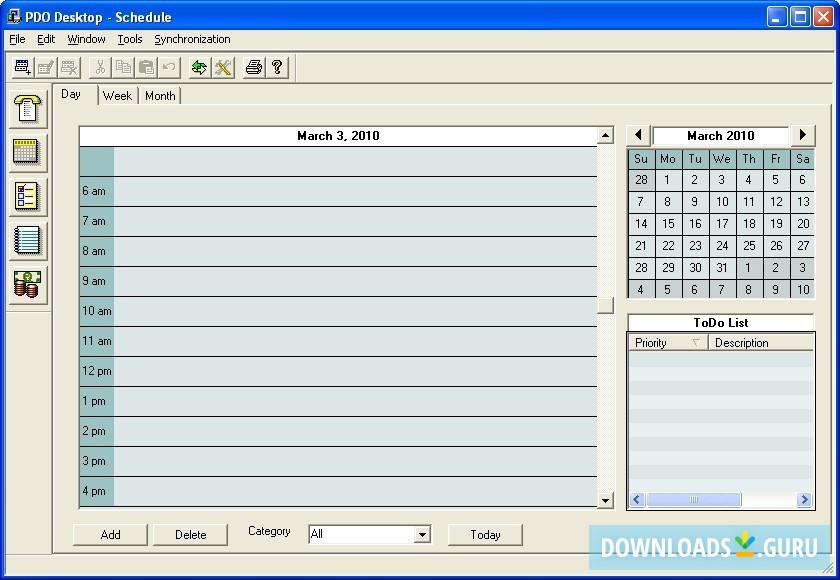 Showing the Schedule Option