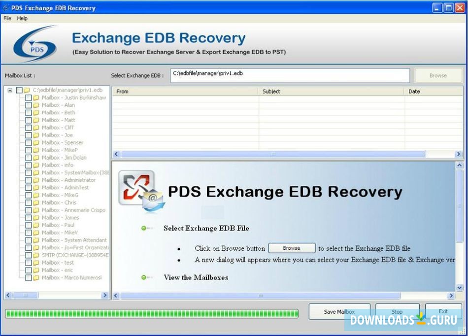 PDS Exchange EDB Recovery
