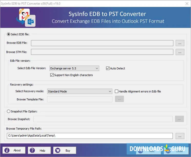PDS Exchange EDB Recovery