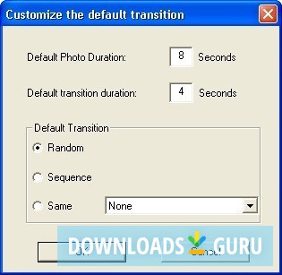 transition setting window