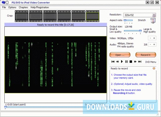 PQ DVD to iPod Video Suite