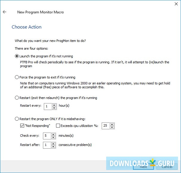 Program Monitor Macro