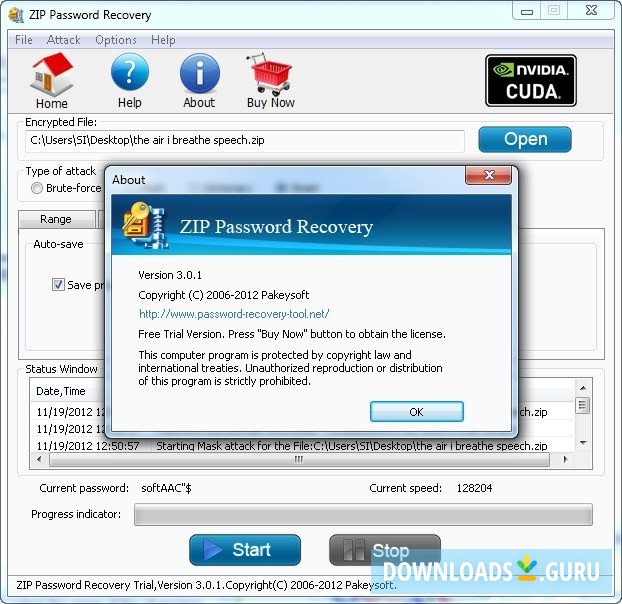 Pakeysoft ZIP Password Recovery