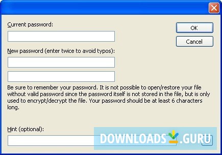 Changing Master Password