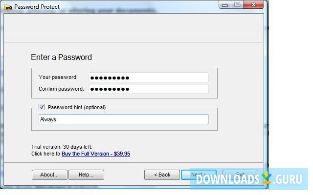 password protect usb drive free