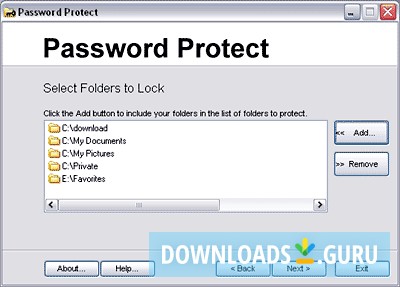 password protect file windows 10