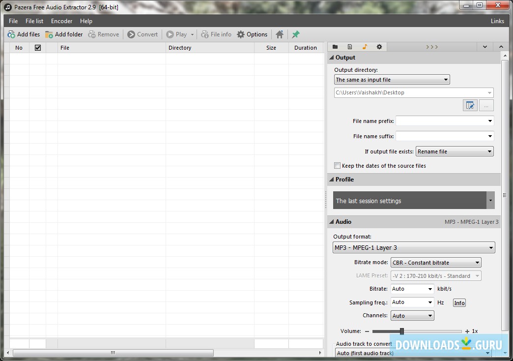 Pazera Free Audio Extractor