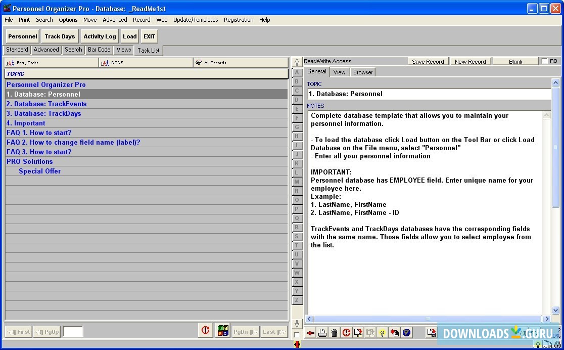Personnel Organizer Pro