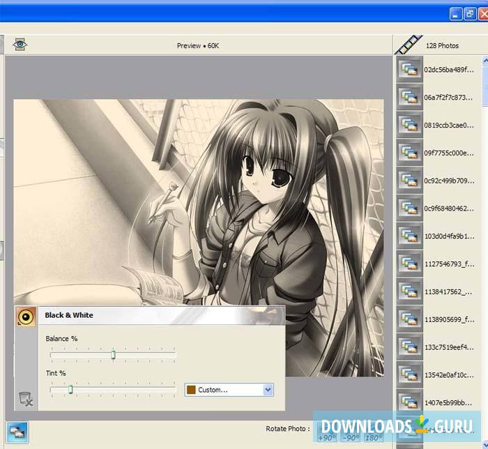 Converting image to black and white.