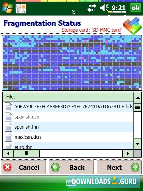 Fragmentation status