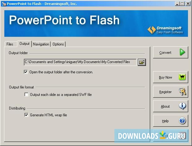Selecting Output and Format