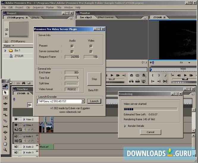 Premiere Pro Video Server plug-in