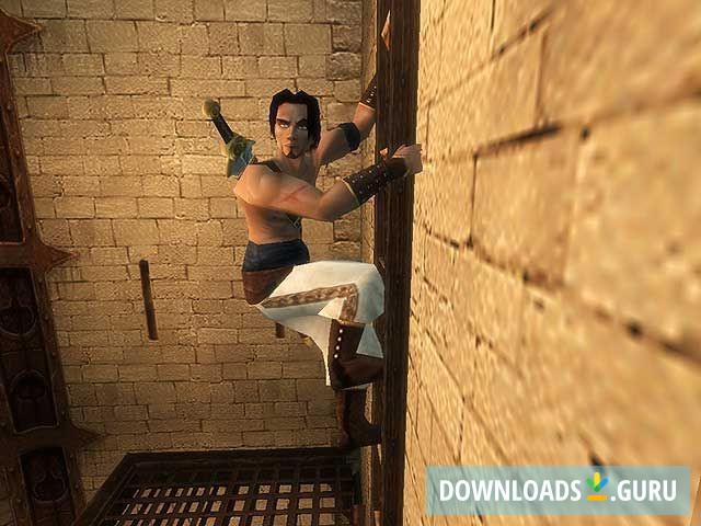 The Prince climbing a wall.