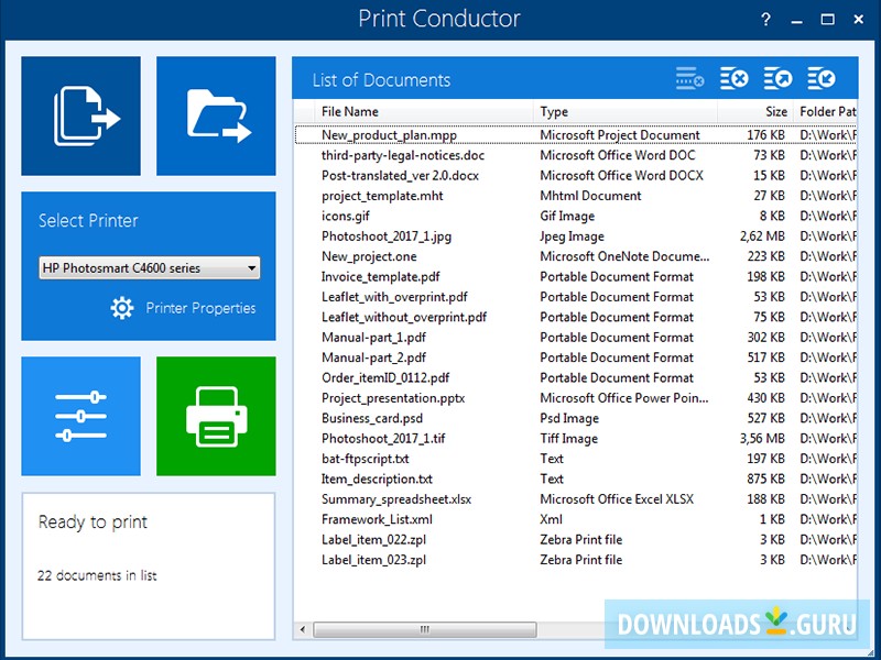 windows print conductor