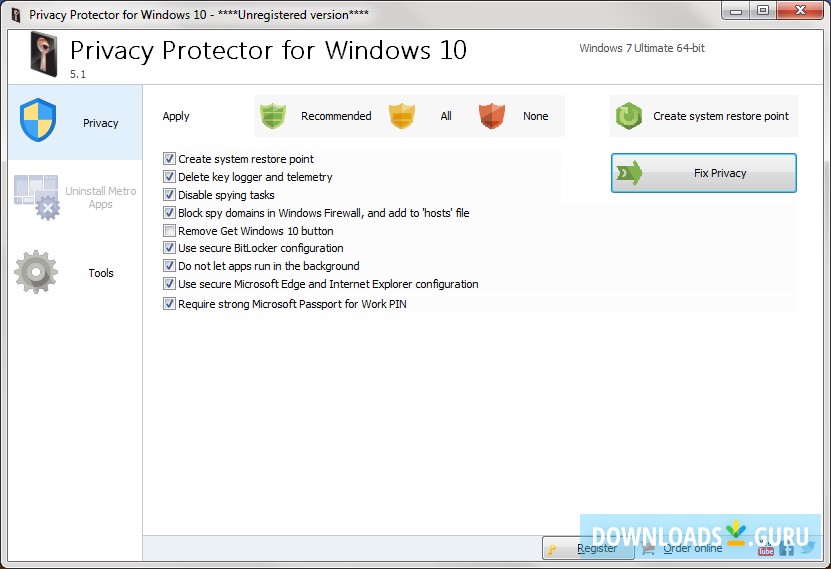 Privacy Protector for Windows 10