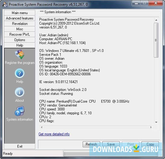 Proactive System Password Recovery