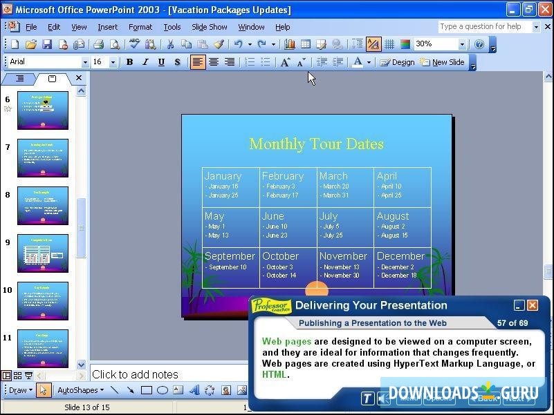 Professor Teaches PowerPoint 2003