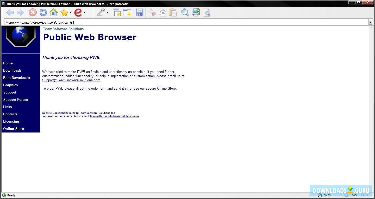 Public Web Browser
