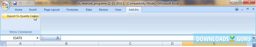 Quality Center Microsoft Excel Addin